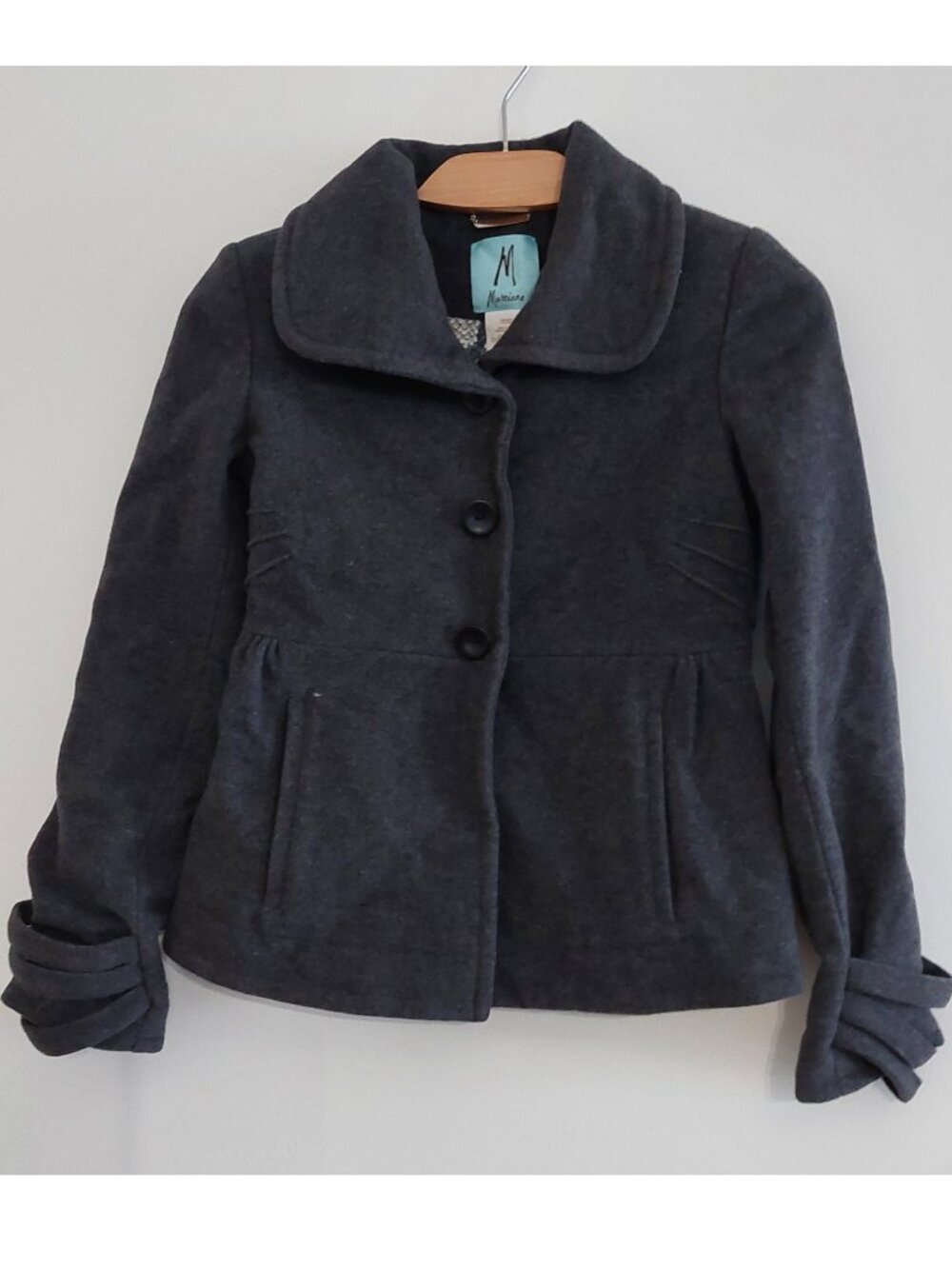 NWOT Marciano by Guess Short Pea Coat XS Wool Cashmere